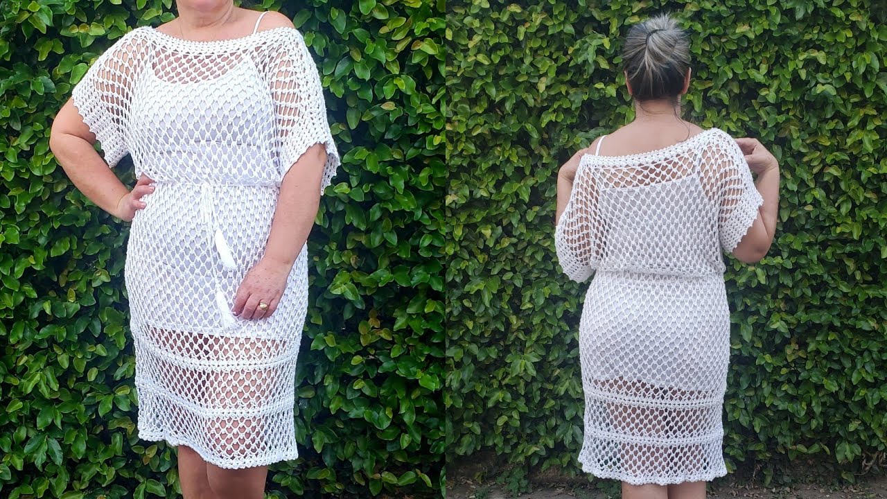 VESTIDO DE CROCHE FAUSTINA TAMANHO GG