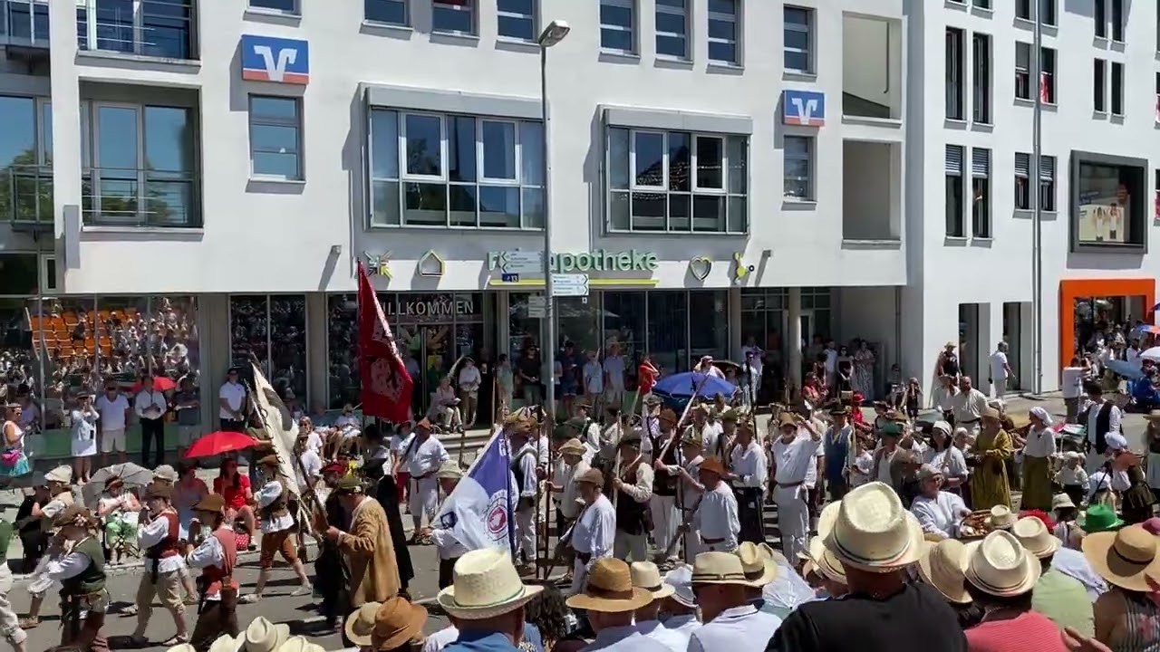 Kinder- und Heimatfest Laupheim 2025 - großer Festumzug Sonntag - 500 Jahre Baltringer Haufen