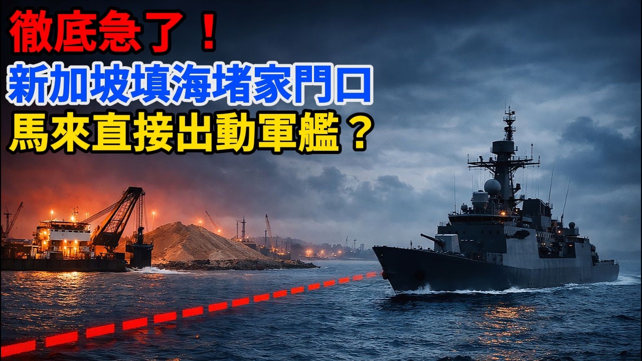 馬來西亞徹底急了！新加坡填海堵家門口，軍艦都出動了？
