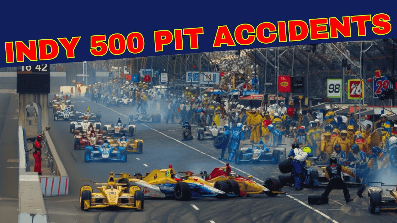 Over 20 Minutes of Indianapolis 500 Pit Road Crashes + Contact (as of 2024)