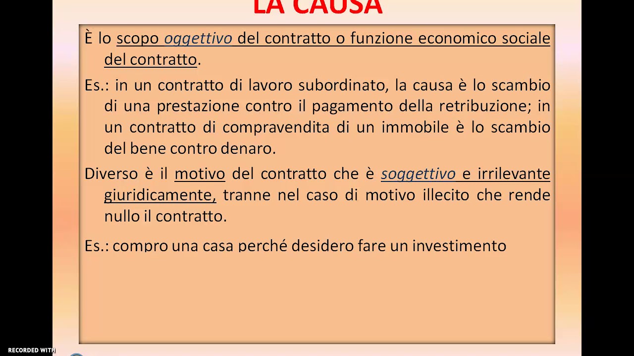 IL CONTRATTO E I SUOI ELEMENTI ESSENZIALI