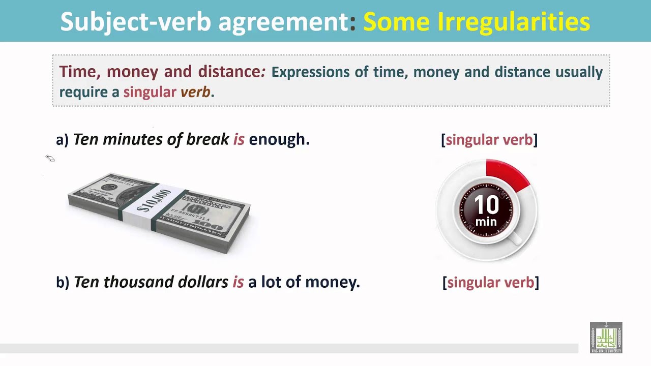 Grammar 3 | ch6 | Subject-verb agreement: Some Irregularities -1