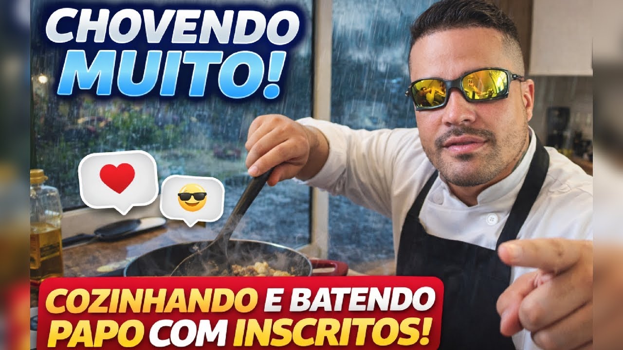 🔴AO VIVO NA COZINHA | Chuva Forte no Rio e Resenha com os Inscritos!