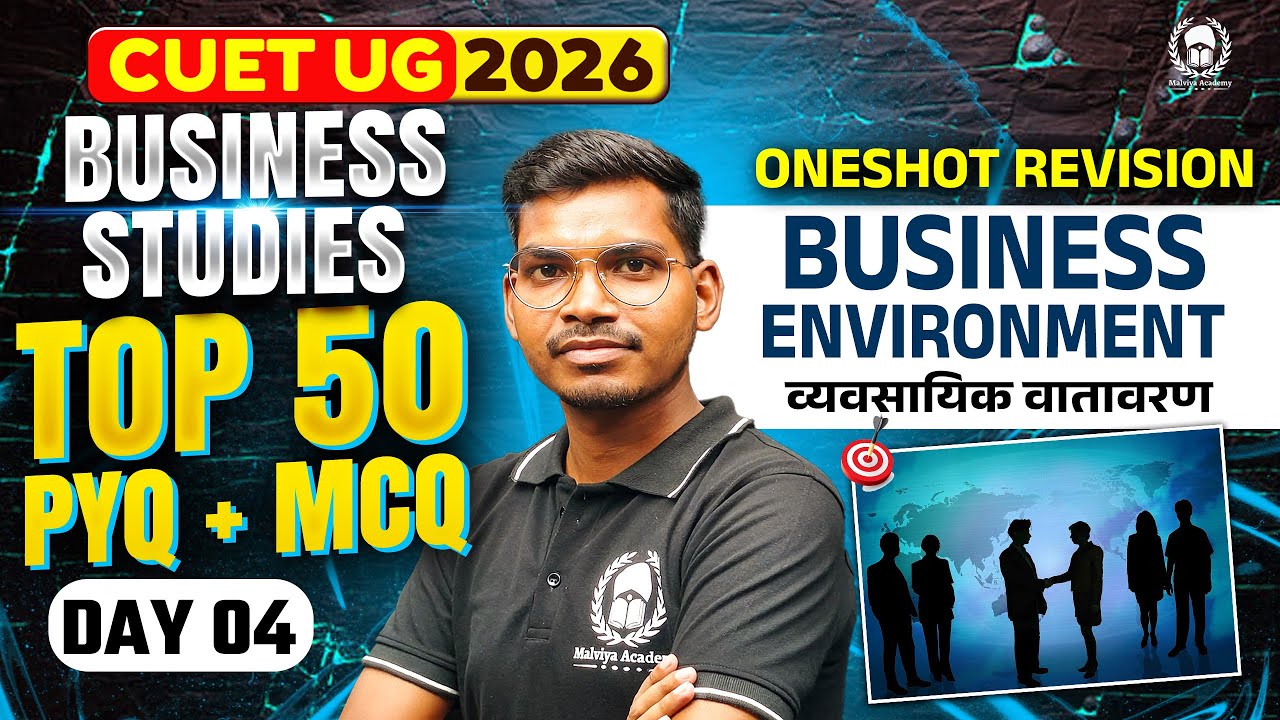 CUET 2026 Business Studies | Business Environment Top 50 PYQ+MCQ | Umeed Phase-2