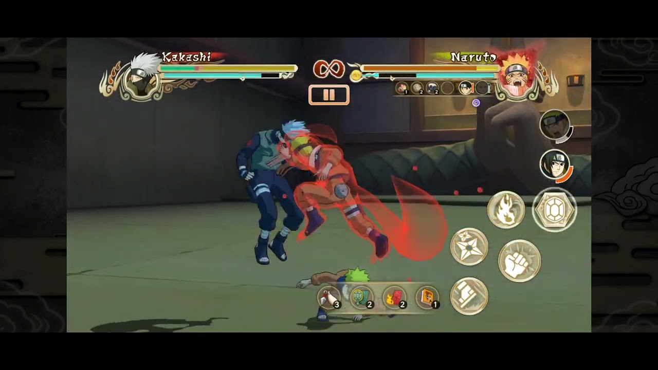Naruto Ultimate Ninja Storm Kakashi vs Naruto (Nine-Tails Fox Mode) (Japanese)