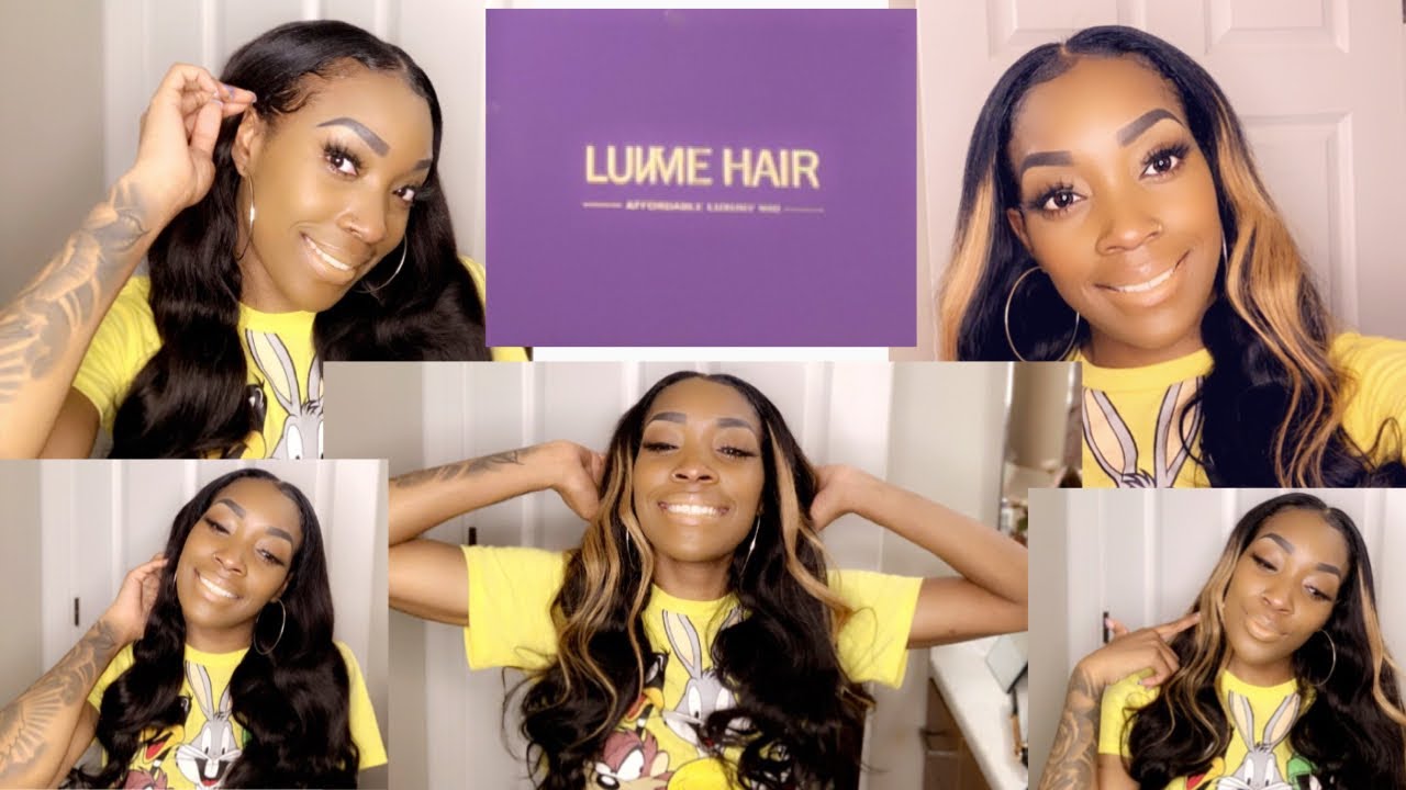 NEW LUVME HAIR UPART WIG BODY WAVE 20&rdquo; W/CLIP IN HIGHLIGHTS!