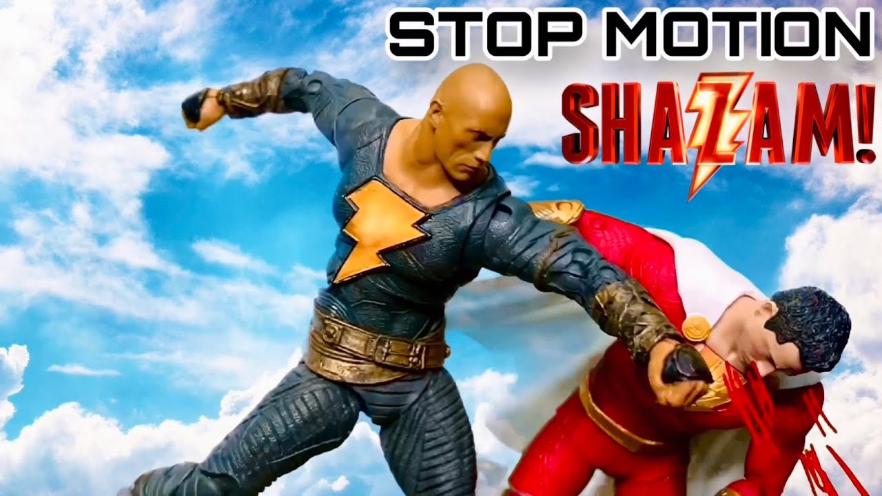 Black Adam vs Shazam - stop motion