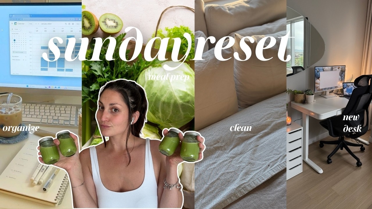 Видеоблог Sunday Reset | Уборка + Приготовление еды + Обновление стола