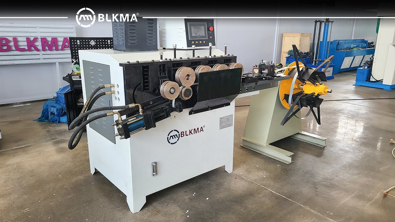BLKMA Spiral round tube duct hoop machine / HVAC duct Fitting Machine / Ring Forming Machine