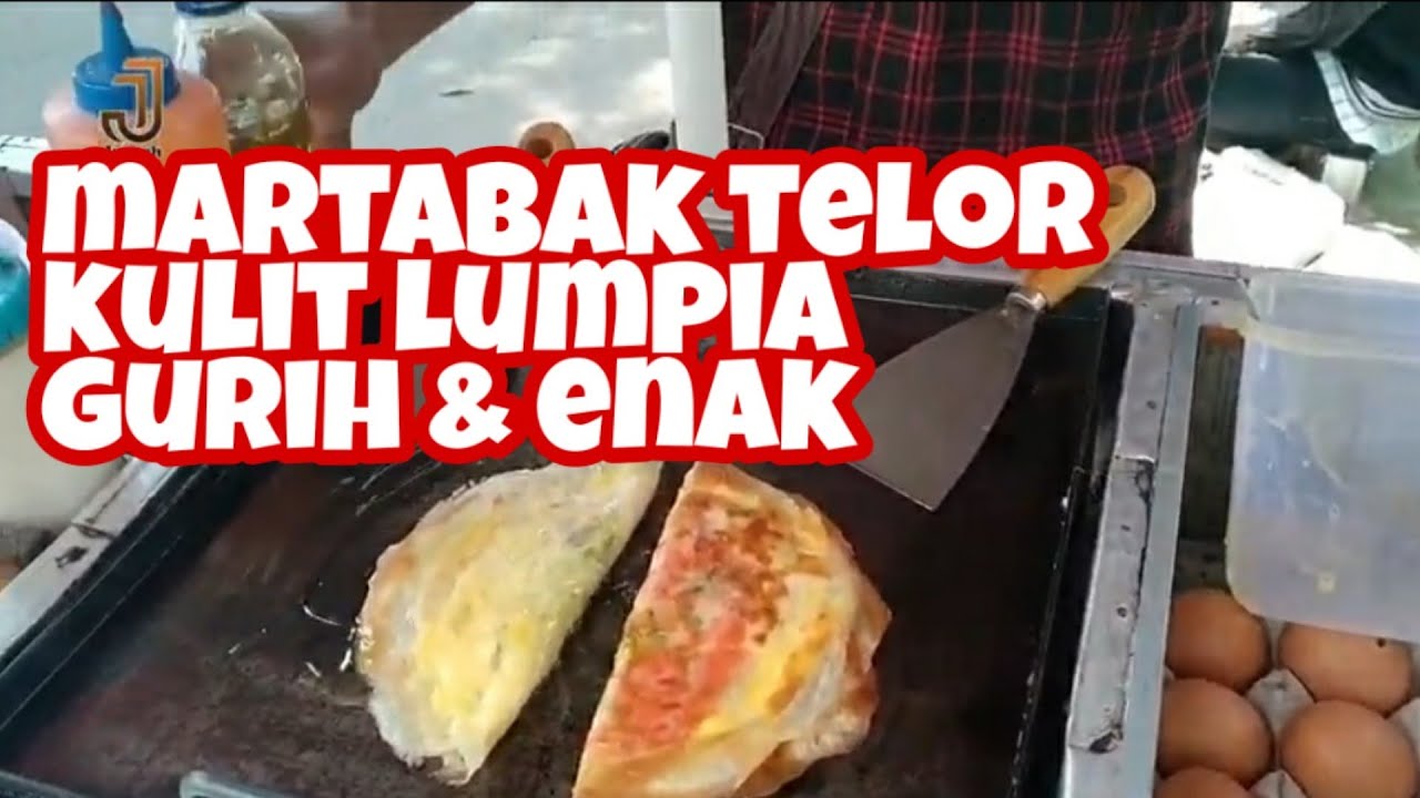 Indonesia street food | Martabak telor kulit lumpia | Jajanan SD
