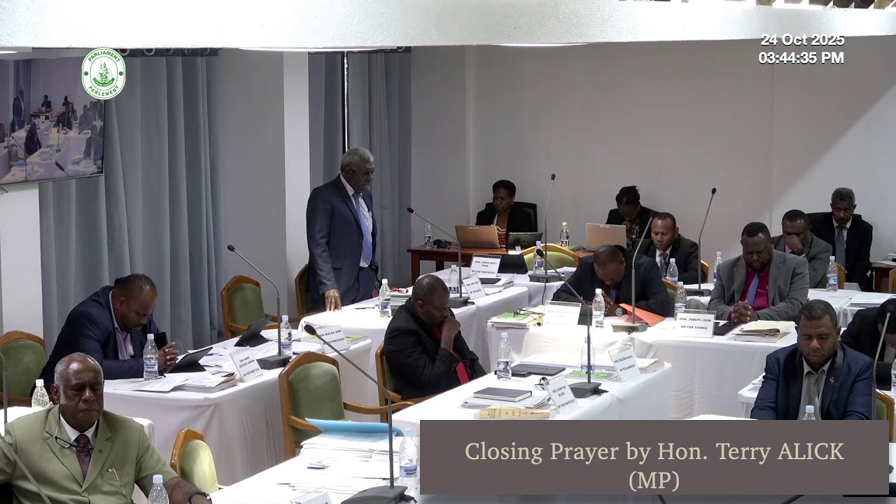 The Parliament of the Republic of Vanuatu -The Second Extraordinary session of 2025 Day3 - PM
