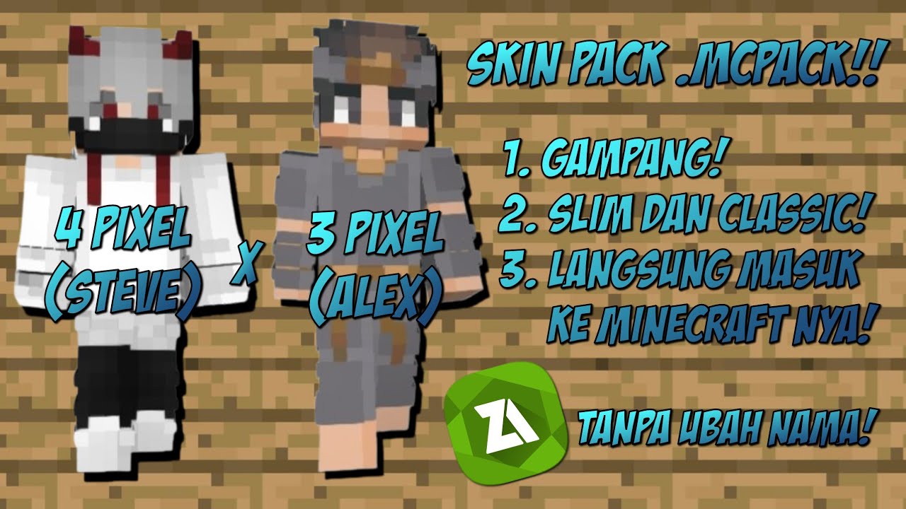 TUTORIAL MEMBUAT SKIN PACK FORMAT MCPACK! TERBARU 2025| MINECRAFT BEDROCK/MCPE