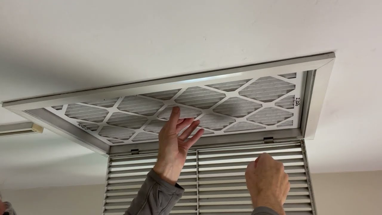 Furnace Air Filter Replacement - Ceiling Mounted Return