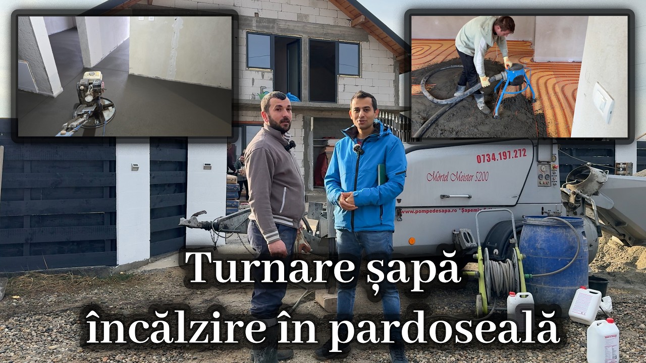 Casa off-grid ep.8 Turnare sapa pentru incalzirea in pardoseala cu pompa de caldura