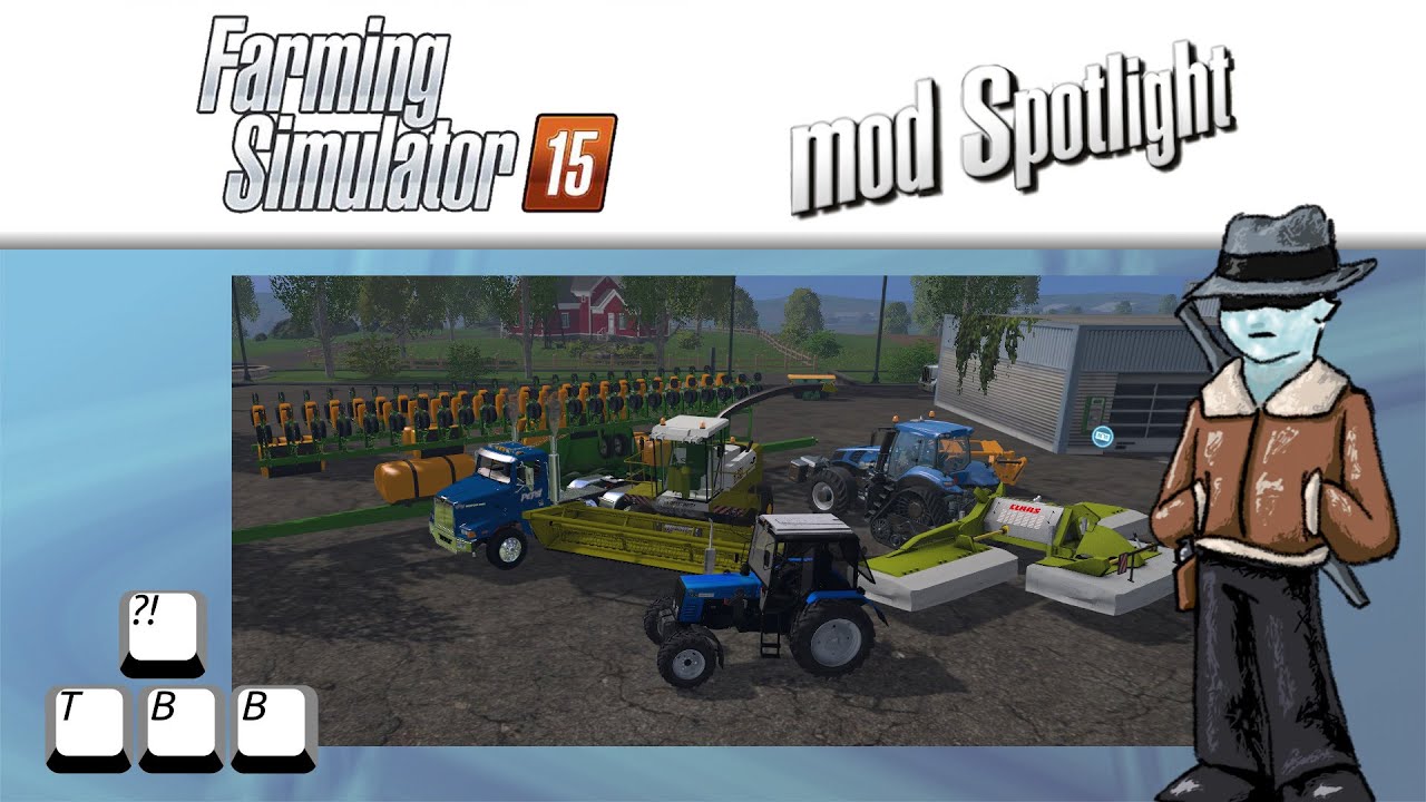 Farming Simulator 15 Mod Spotlight - Mowing and Chaffing