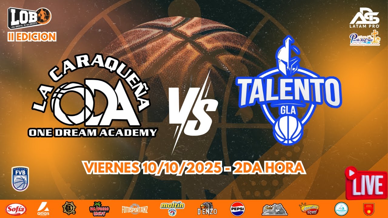 LIGA ORIENTAL DE BALONCESTO La Caraqueña VS Talento Gla. CONTINUACIÓN 