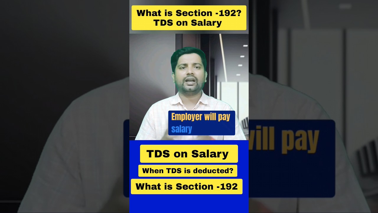 TDS on Salary👆💯 | What is Section 192 of Income Tax Act,1961 | TDS on Salary kab deduct hota hain