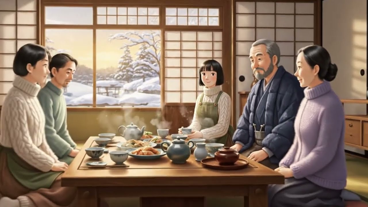 夕食で家族の絆に乾杯🍂 ジブリ風ASMRとアットホームな料理