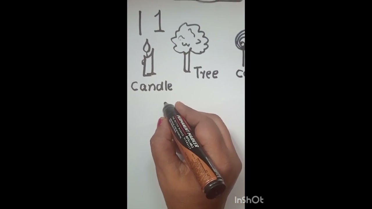 Drawings with numbers 1.