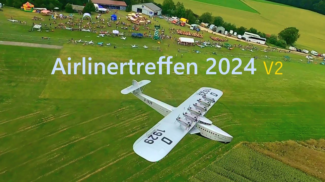 Airlinertreffen Oppingen 2024 aus der Luft gefilmt - Kurzversion (Airlinermeeting)