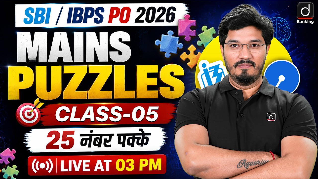 SBI / IBPS PO Mains 2026 | Puzzle Reasoning | Reasoning for Banking Exam | by Shantanu Sir #5