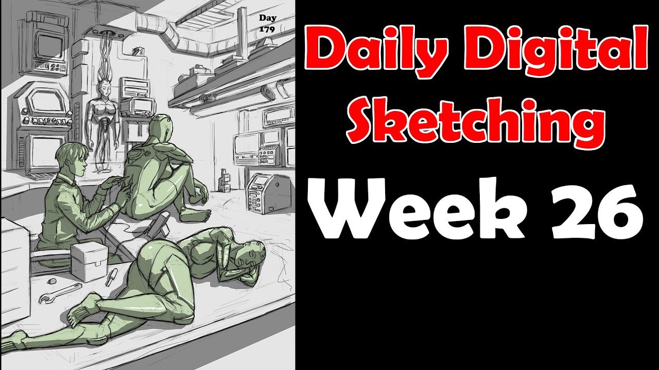 Daily Digital Sketching - Week 26 [ Day 176 - Day 181 ]