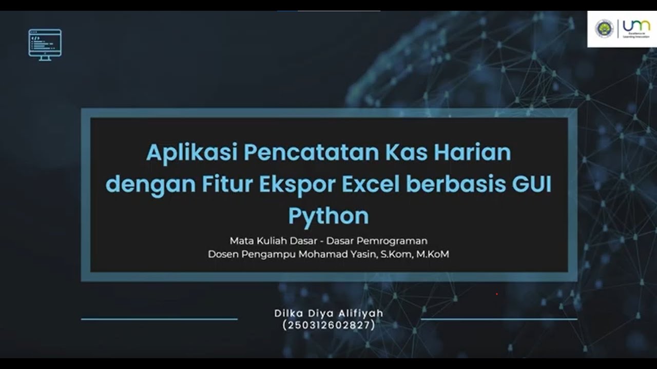 Aplikasi Pencatatan Kas Harian dengan Fitur Ekspor Excel berbasis GUI Python