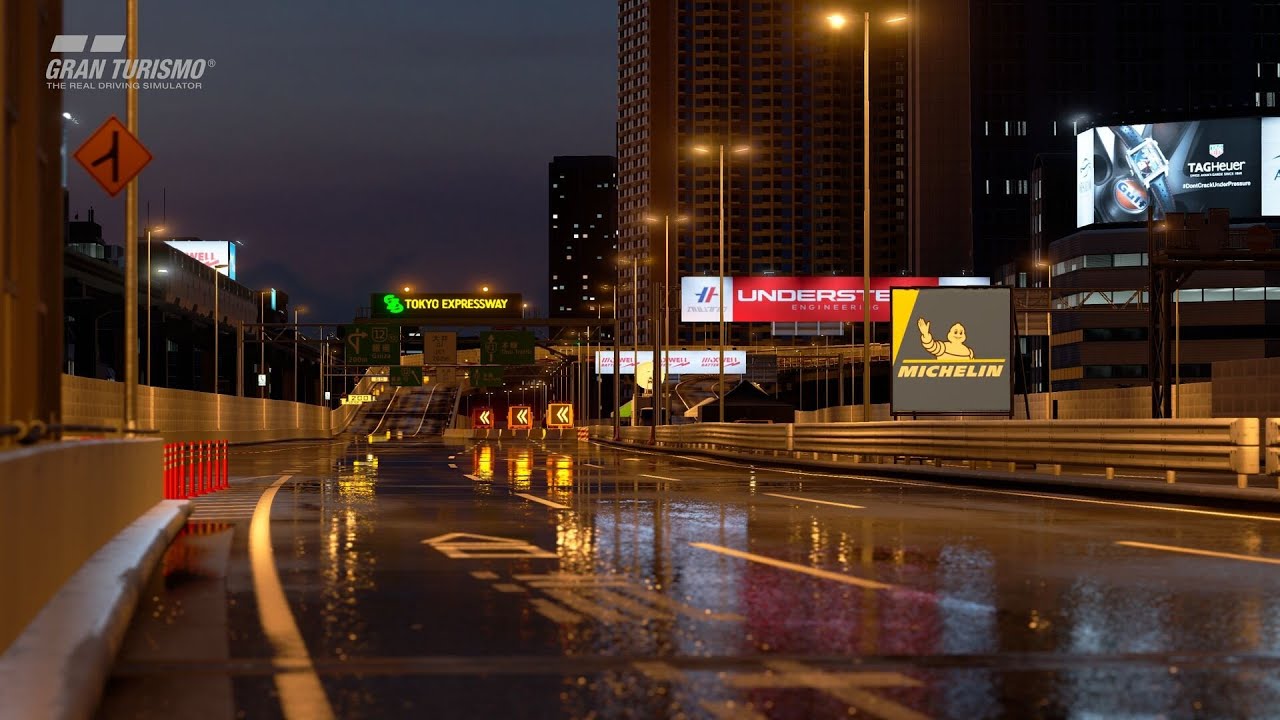 PS5 PRO Gran Turismo 7: La Ferrari At Tokyo Expressway (Rain) 4k/120FPS Ray Tracing HDR .