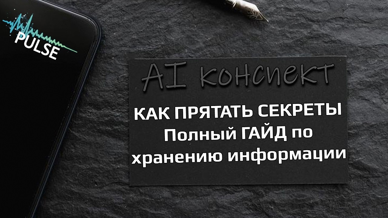 КАК ПРЯТАТЬ СЕКРЕТЫ. Полный ГАЙД по хранению информации