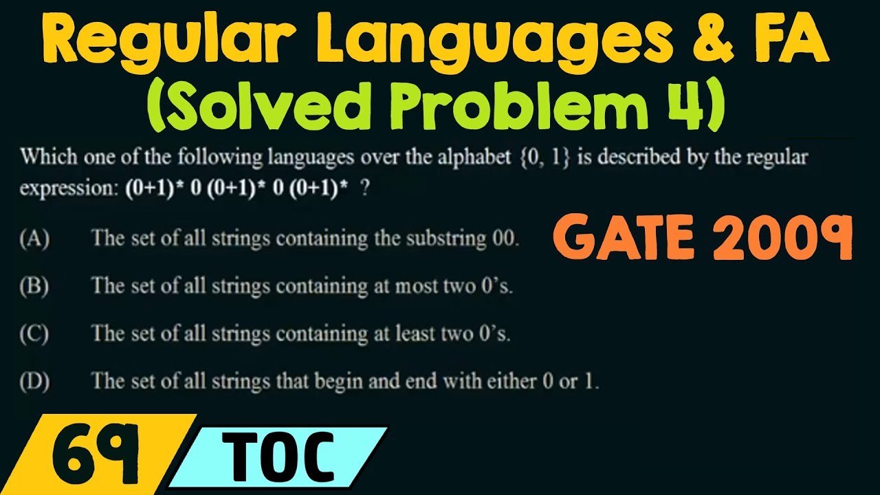 Regular Languages & Finite Automata (Solved Problem 4)