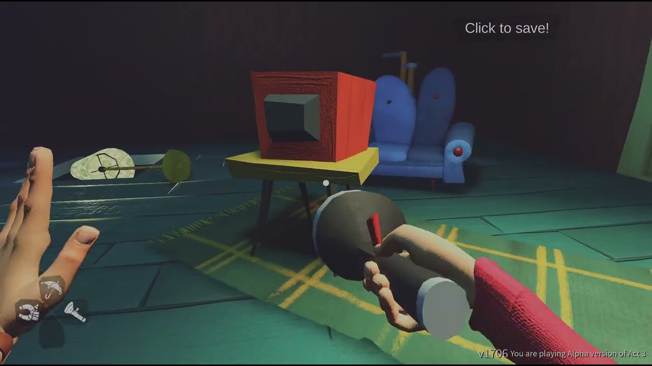 Playing hello, neighbor fredbear.