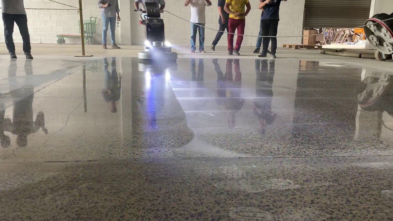 Concreto polido - polimento a seco