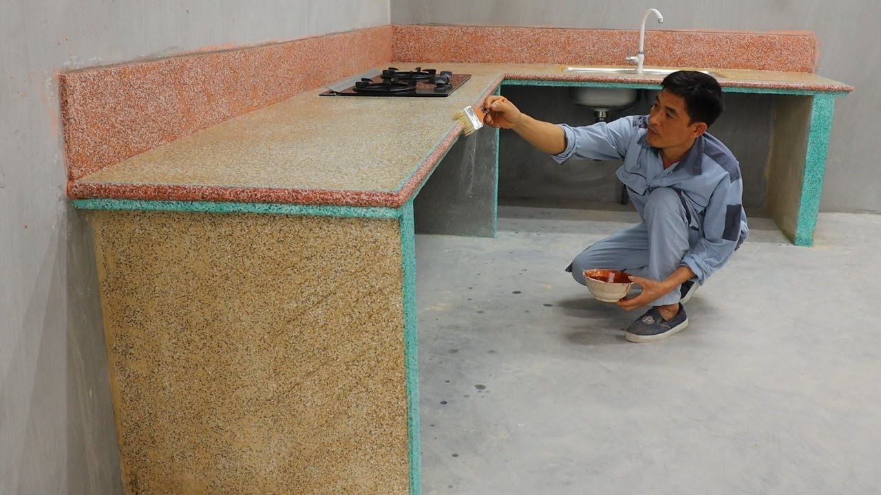 Latest Modular Kitchen Design || Ideas Kitchen Table Combination Natural Stone Stylish