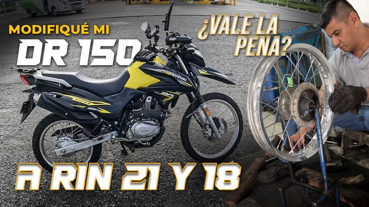 Modifiqué mi ⚡DR150 a RIN 21 y 18⚡ ¿vale la pena?