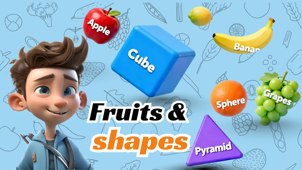 A RHYME WITH FRUITS AND SHAPES || NURSERY RHYME || RHYMES || LUULU || #trending #youtubeshorts 