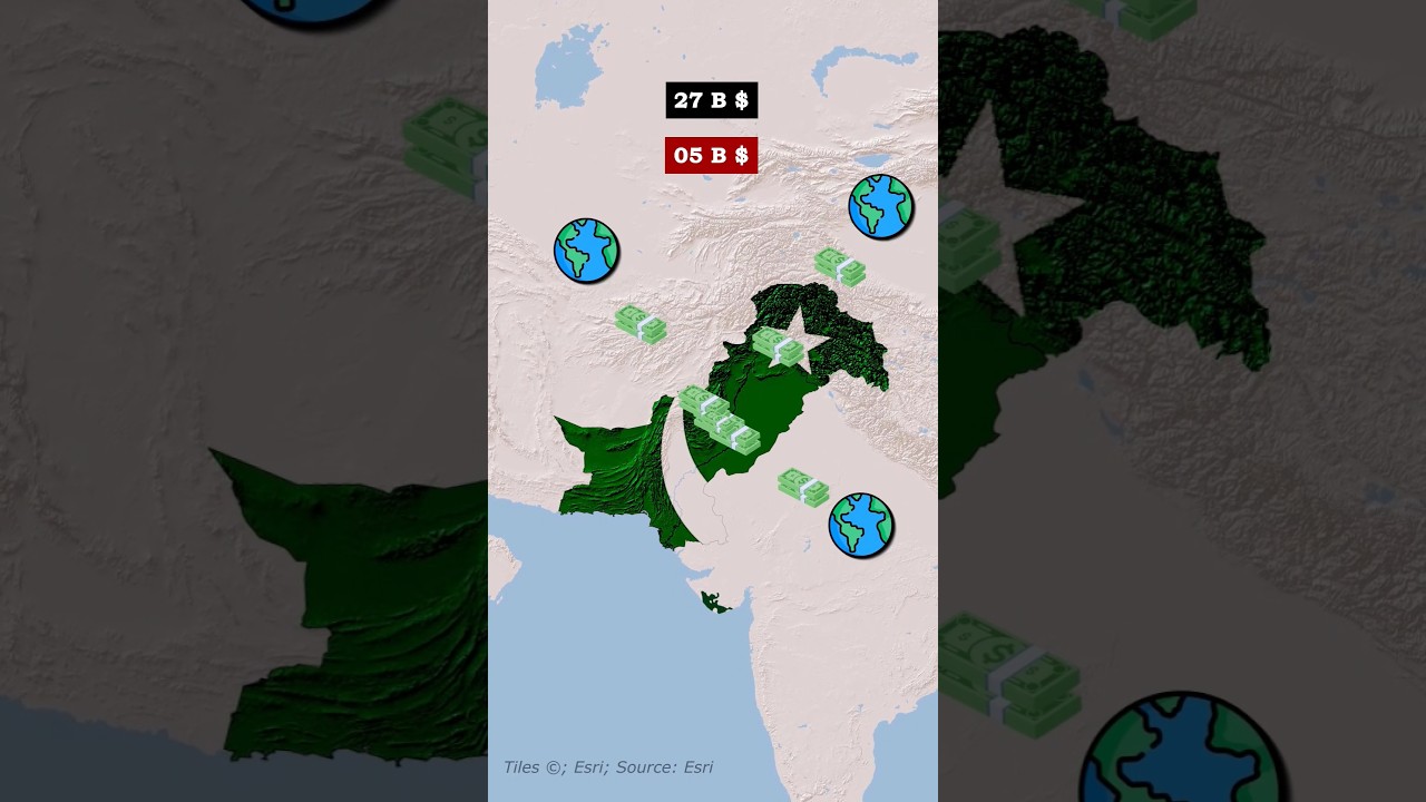 Pakistan Could Default #pakistan #facts #maps #youtubeshorts #india