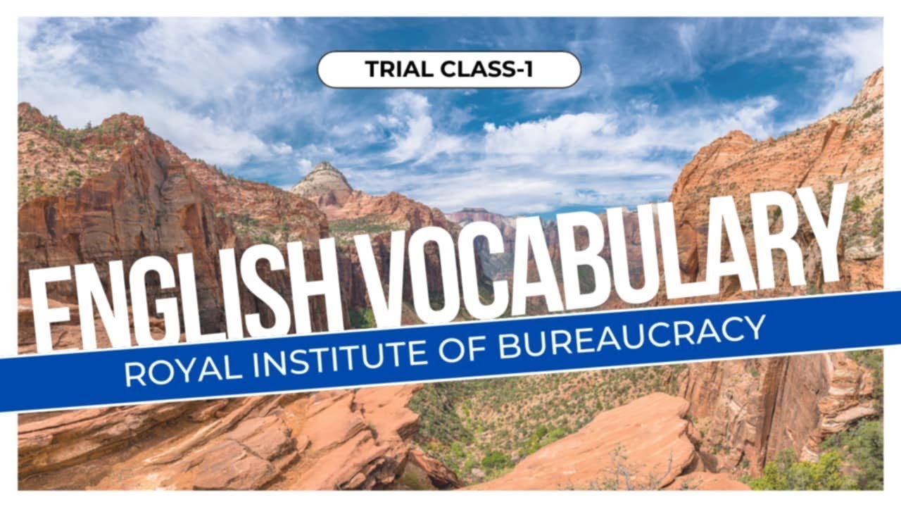 CSS English Vocabulary Live Session (Class-1) by Royal Institute