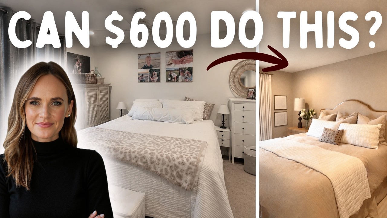 A DRAMATIC Bedroom Refresh for a Busy Mom of 3... on a TINY budget.