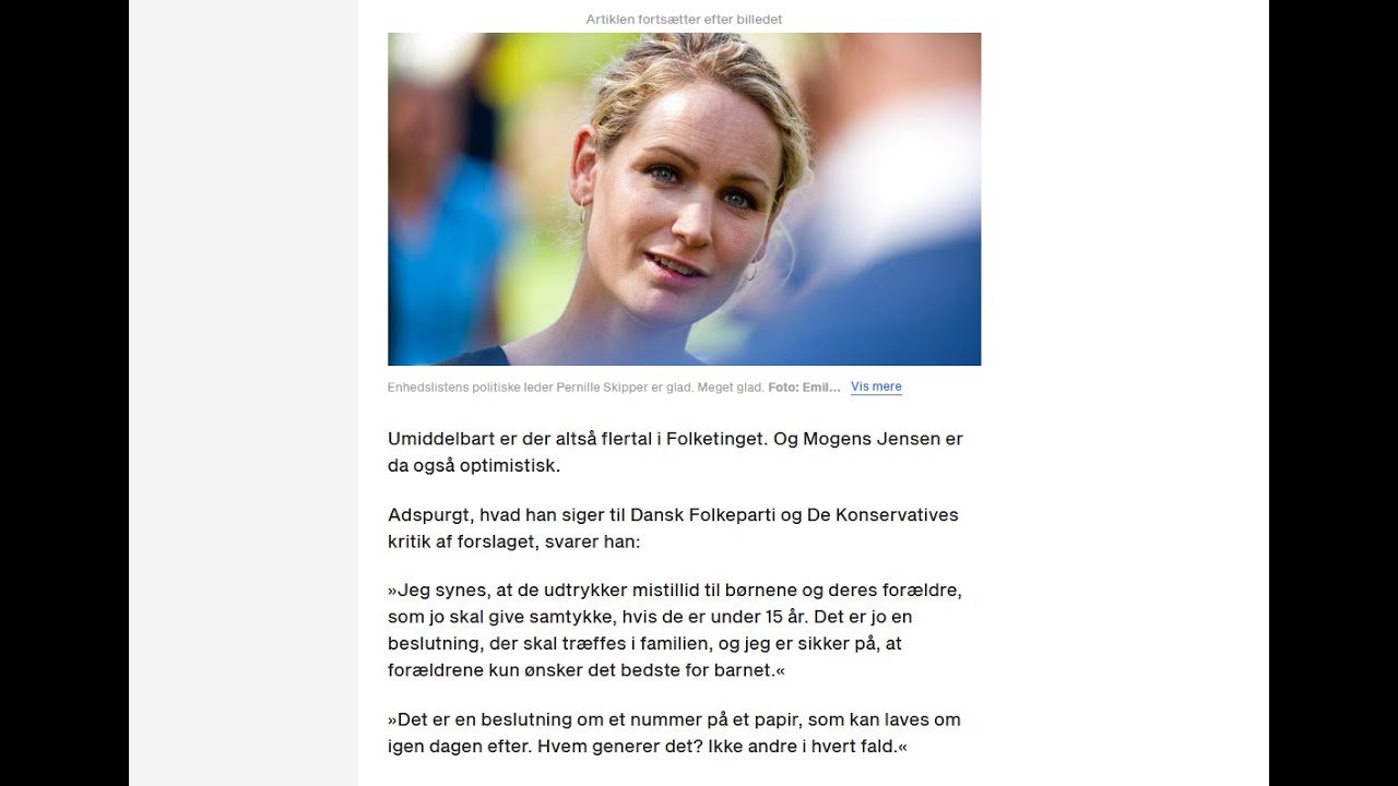 Venstrefl&oslash;jen foresl&aring;r Juridisk K&oslash;nsskifte til B&oslash;rn i nyt udspil