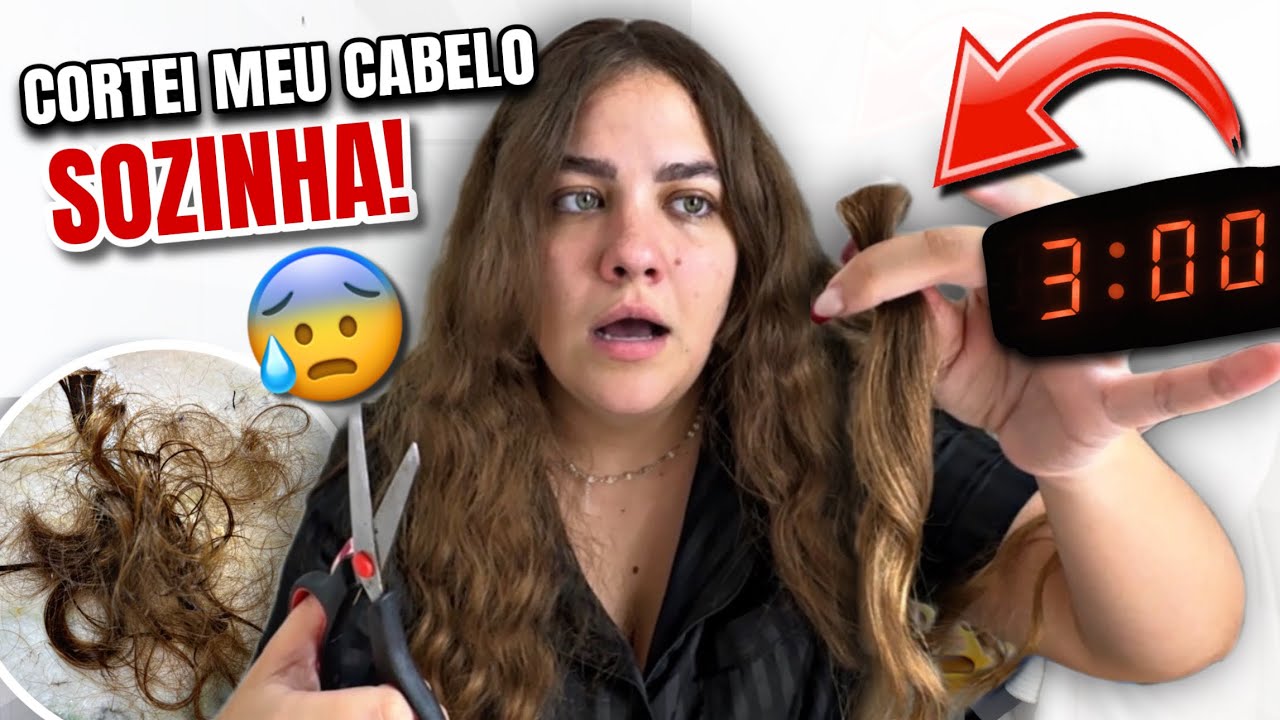 CORTEI MEU CABELO SOZINHA DE MADRUGADA e ME ARREPENDI!