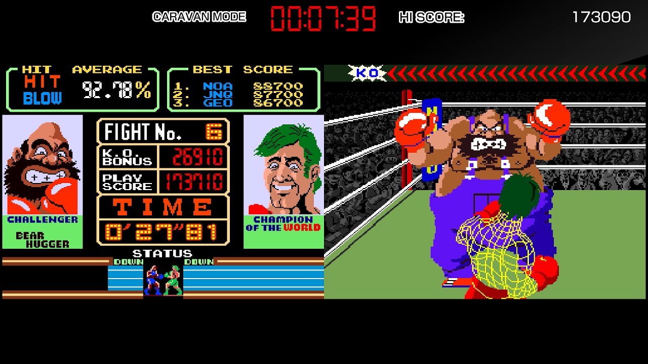 Arcade Super Punch-Out!! (Switch; Caravan Mode) - High Score [176,450 points] (WR)