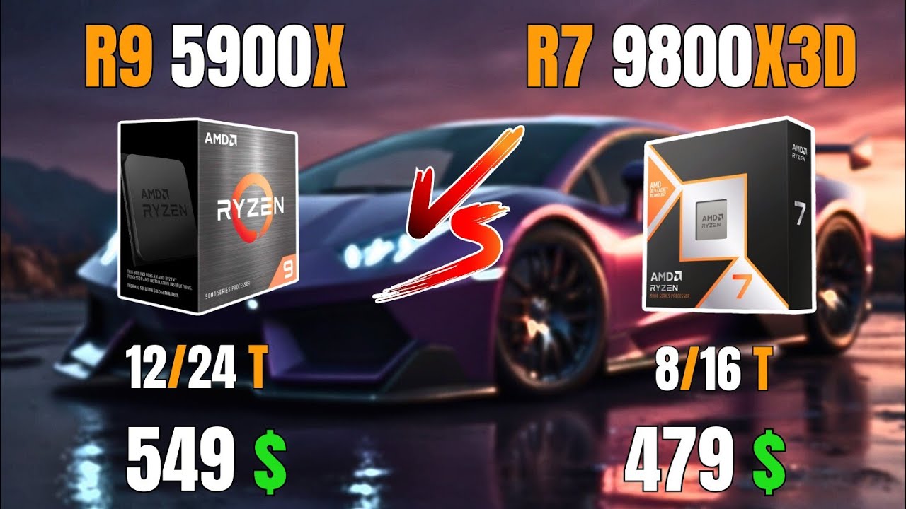 Ryzen 7 9800X3D vs Ryzen 9 5900X / Tested in 6 Games / 1080p and 1440p