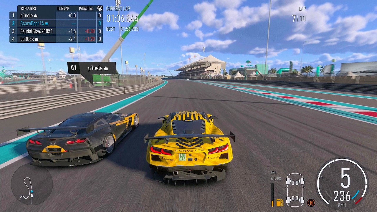 Corvette GT2 Brothers In A Fight For P1 at Yas Marina (Forza Motorsport)