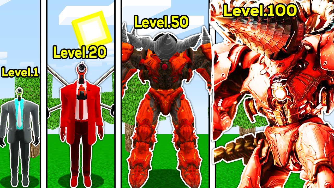 ULTİMATE TİTAN MATKAP ADAM SEVİYELERİ 😱 - Minecraft