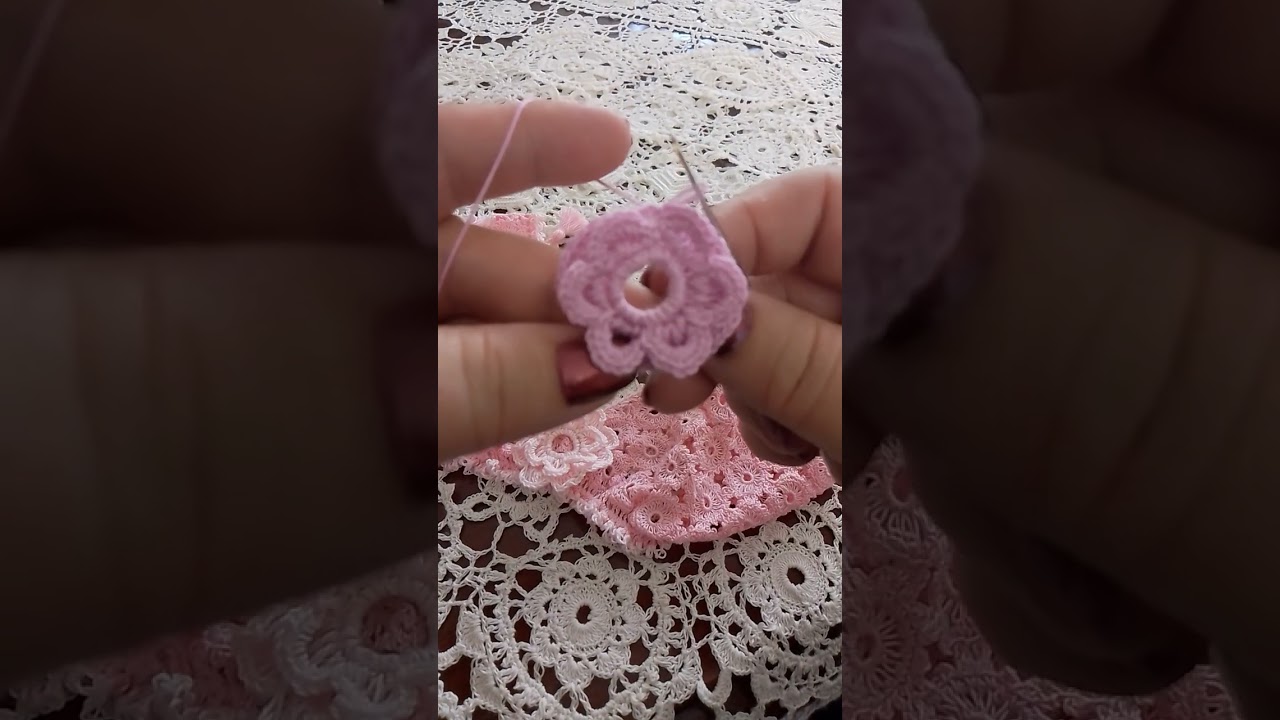 Jak zrobić kwiatek 3d. Wzór kwiatka z koronki koniakowskiej.
