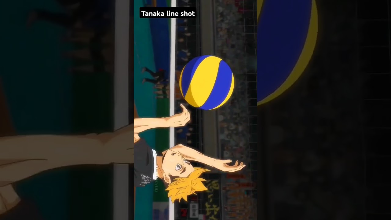 Tanaka sharp line shot           #haikyuu #haikyuuedit #haikyuuseason4 #tanakaryuunosuke