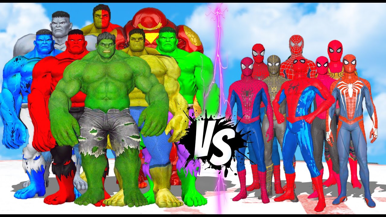 TEAM HULK VS TEAM SPIDERMAN - SUPERHEROES WAR