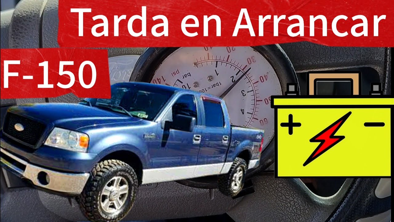 Ford F-150 5.4 Batalla para Arrancar Motor Pesado Presión de Gasolina Batería Dañada 