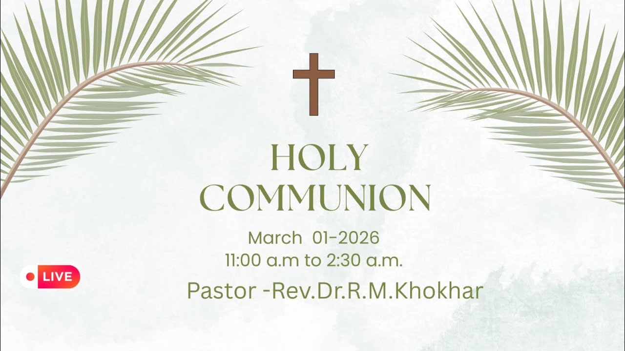Dr Rev R M khokhar ministry live Sunday service Mukerian Church