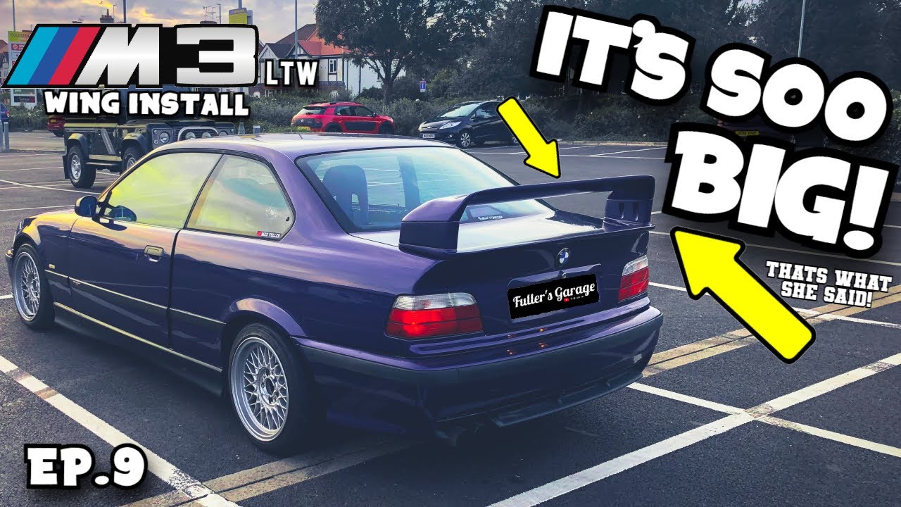 BMW E36 Big LTW Wing Install!